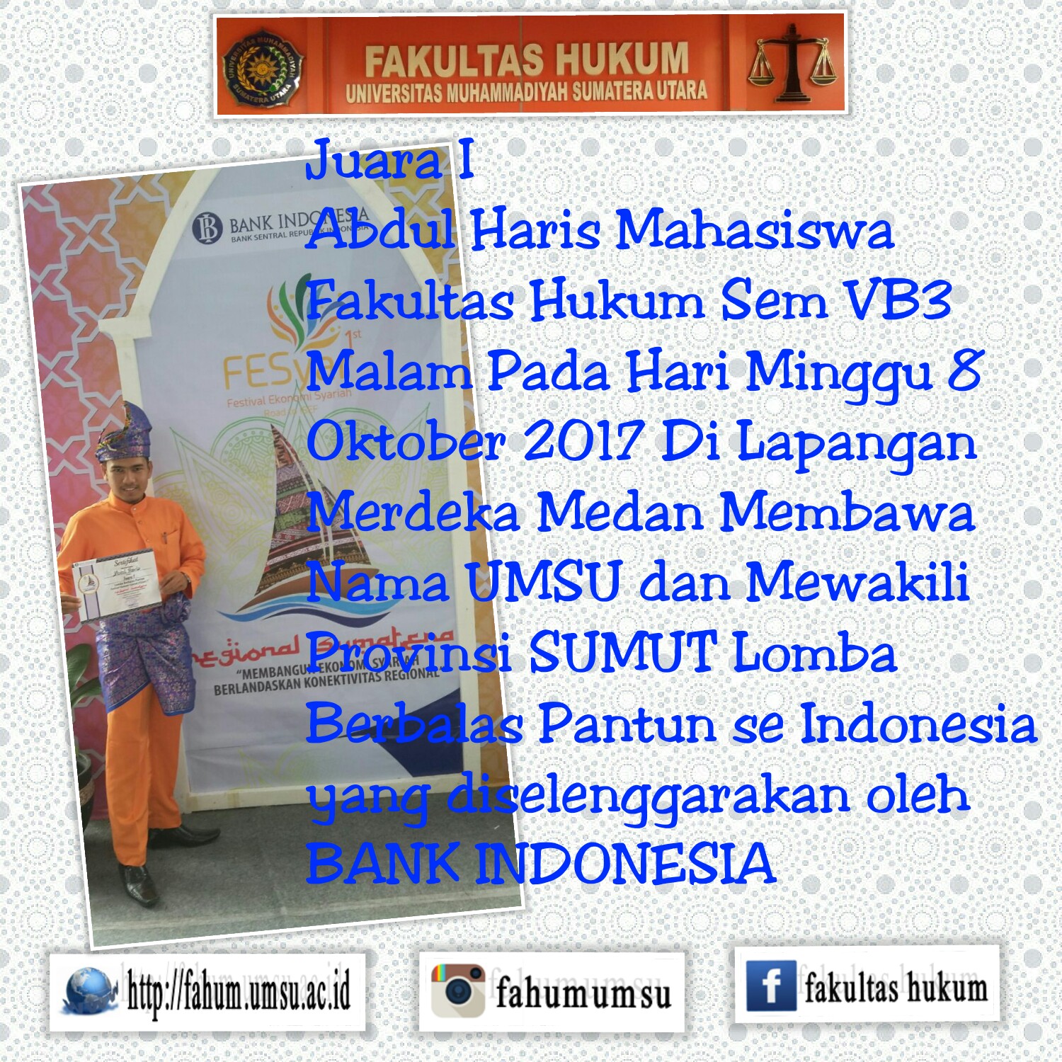 Juara I Lomba Berbalas Pantun Se-Indonesia