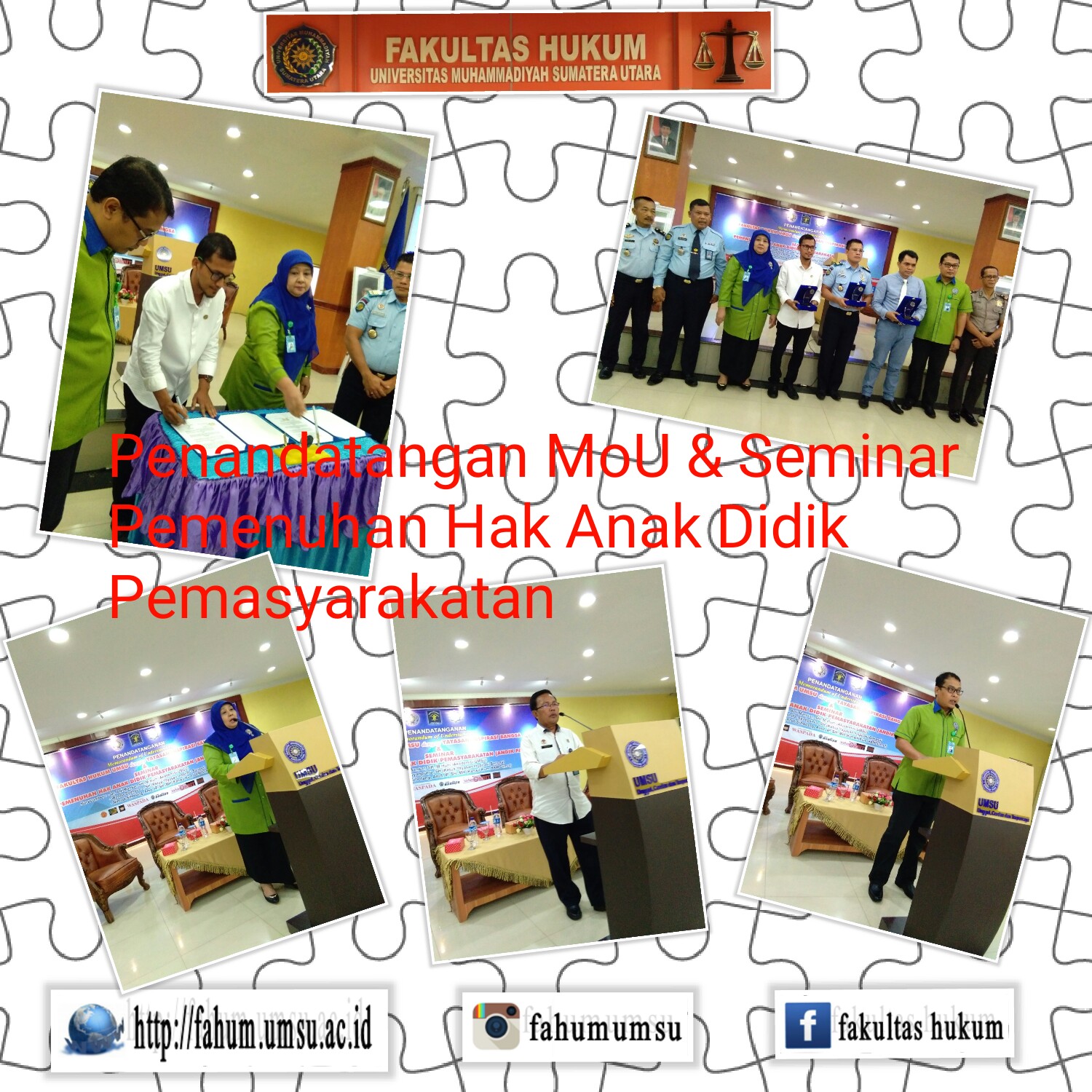 MoU Fakultas Hukum UMSU dengan Yayasan Inspirasi Bangsa & Seminar