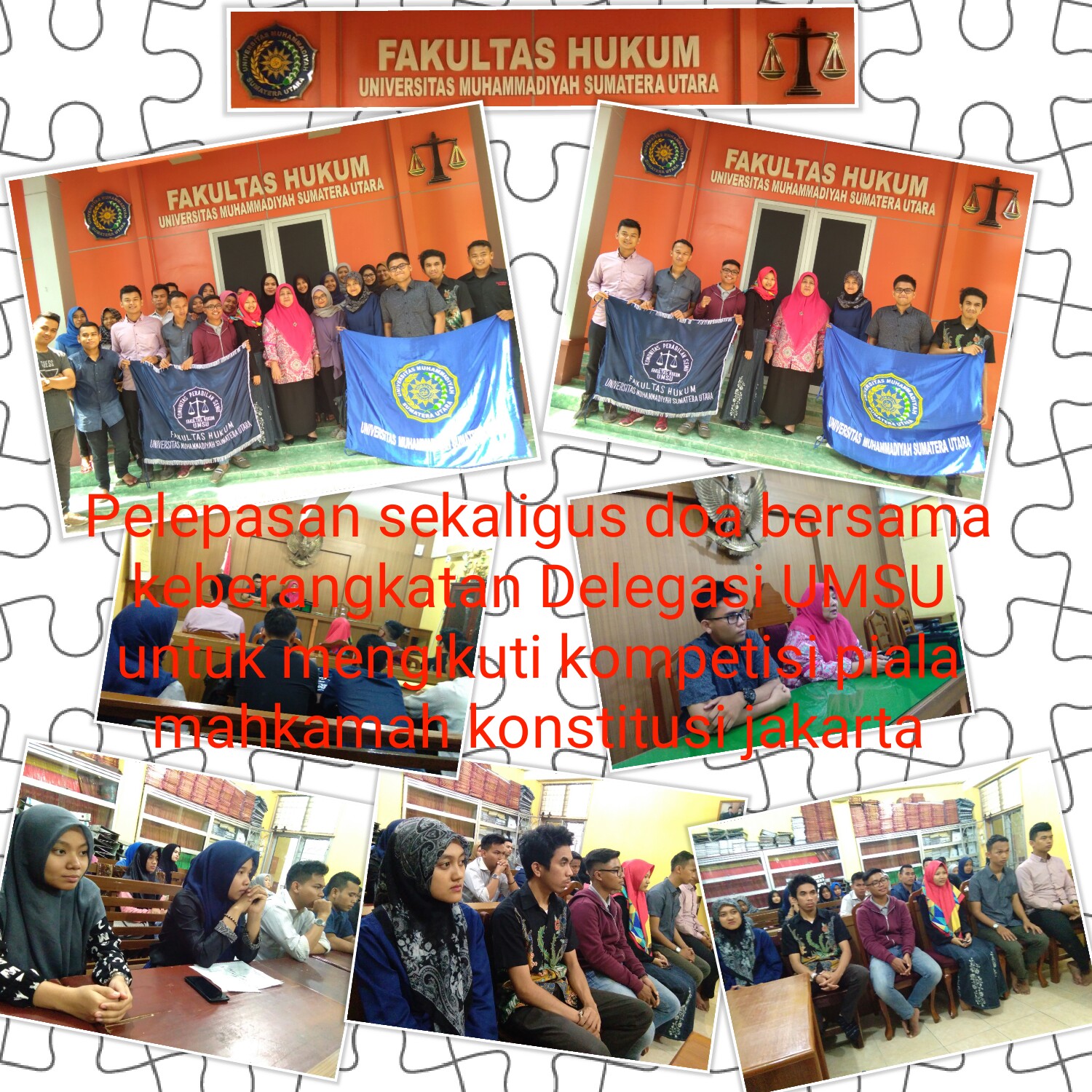 Pelepasan sekaligus doa bersama keberangkatan Delegasi Fahum UMSU