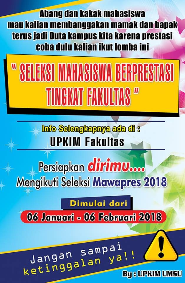 Seleksi Mahasiswa Berprestasi Tingkat Fakultas