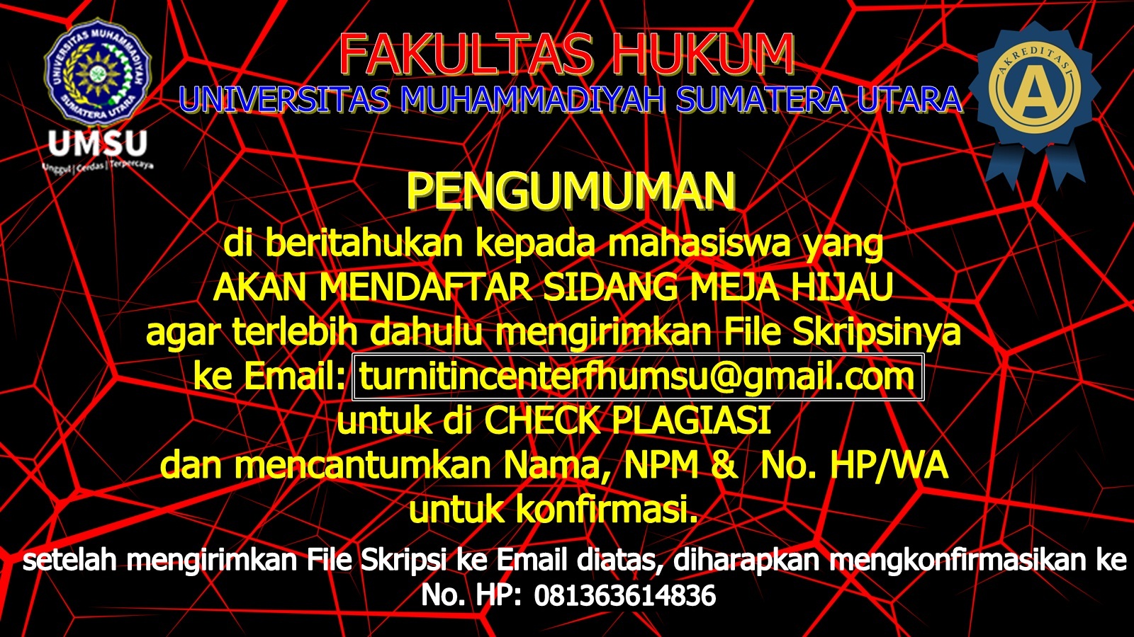 Sekilas Info Pendaftaran Sidang Meja Hijau