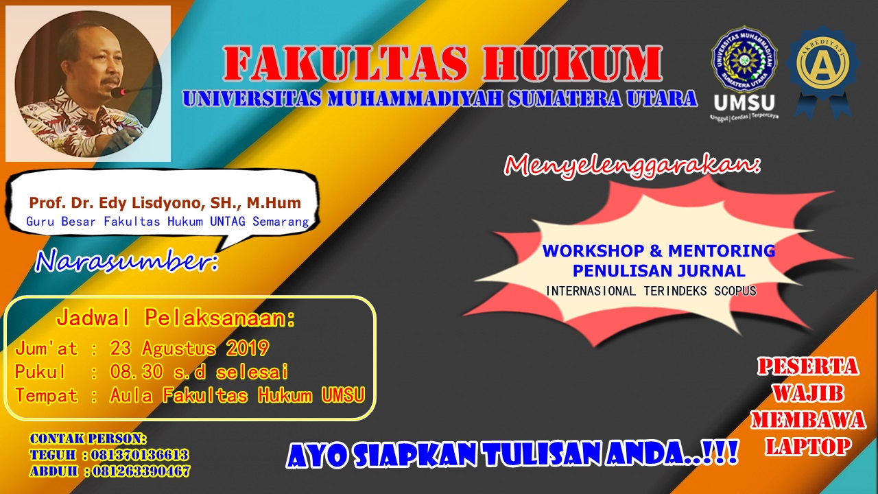WORKSHOP & MENTORING PENULISAN JURNAL Internasional Terindeks Scopus
