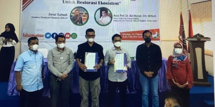 Fakultas Hukum UMSU dan WALHI Gelar Kuliah Umum “Meneguhkan Partisipasi Perguruan Tinggi untuk Restorasi Ekosistem”