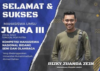Mahasiswa FAHUM UMSU raih juara 3 Vocal Solo Kompetisi Nasional Bidang Seni dan Olahraga