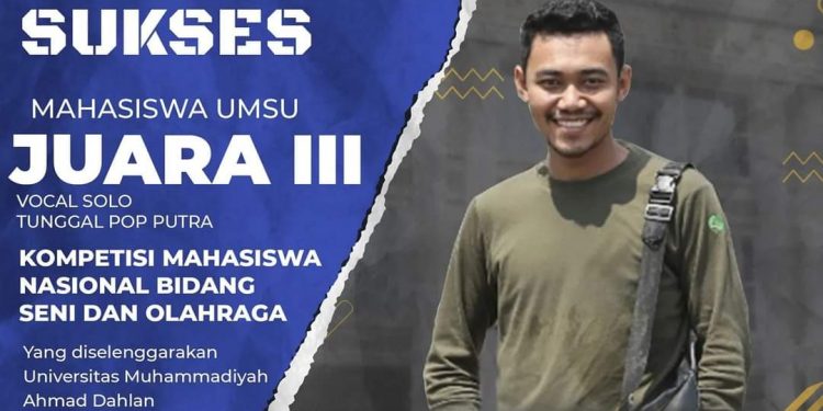 Mahasiswa FAHUM UMSU raih juara 3 Vocal Solo Kompetisi Nasional Bidang Seni dan Olahraga