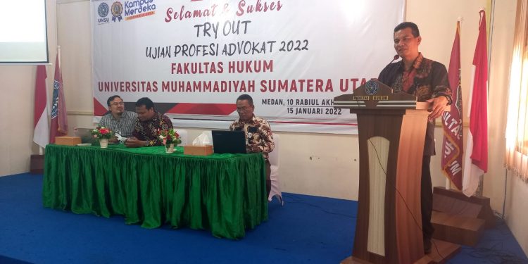Try out Ujian Profesi Advokat tahun 2022 Sukses digelar Fakultas Hukum UMSU
