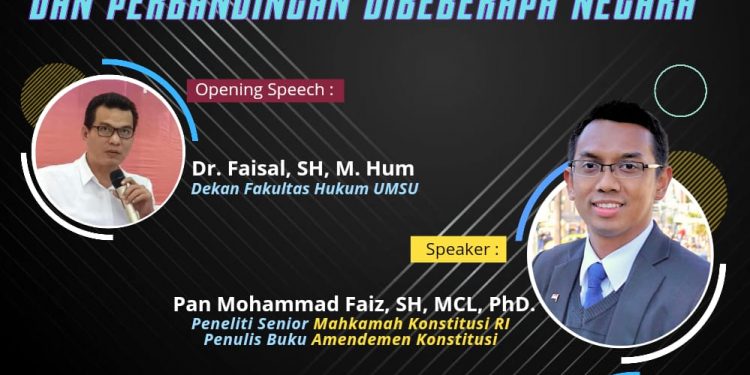 Fakultas Hukum UMSU bekerjasama dengan PUSKASI UMSU, APHTN HAN Sumut dan RajaGrafindo Persada selenggarakan Webinar Ngaji Konstitusi