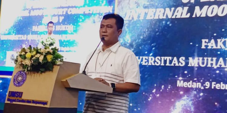 Dr. Zainuddin, S.H., M.H: Mahasiswa FAHUM UMSU Harus Jadikan Internal Moot Court Competition Sebagai Langkah Baik Menuju Kompetisi Nasional