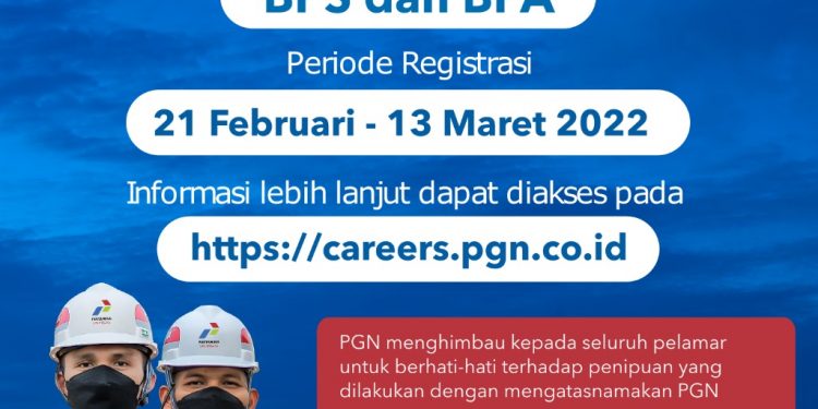 Open Recruitment BPS dan BPA Pertamina Gas Negara 2022
