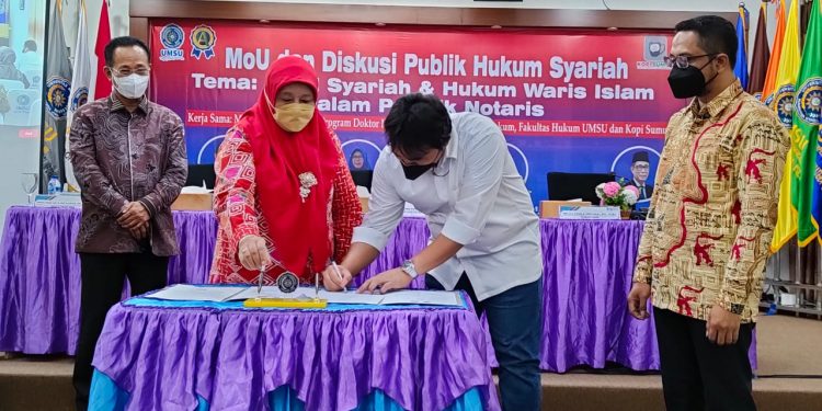 Program Doktor Ilmu Hukum UMSU MoA Dengan Kopi Sumut