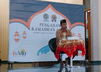 Dr. Zainuddin, S.H., M.H Wakil  Dekan I FH UMSU Menjadi Moderator Pengajian Ramadhan Perdana UMSU