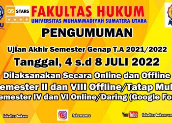 Pelaksanaan Ujian Akhir Semester (UAS) Genap T.A 2021/2022