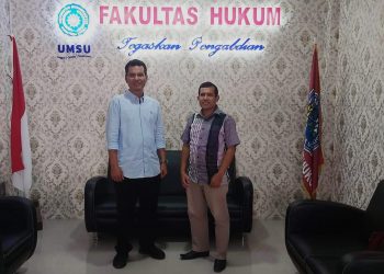 Ilham Prasetya Gultom Paparkan Pengalaman di Universitas Pertahanan Kepada Dekan FH UMSU