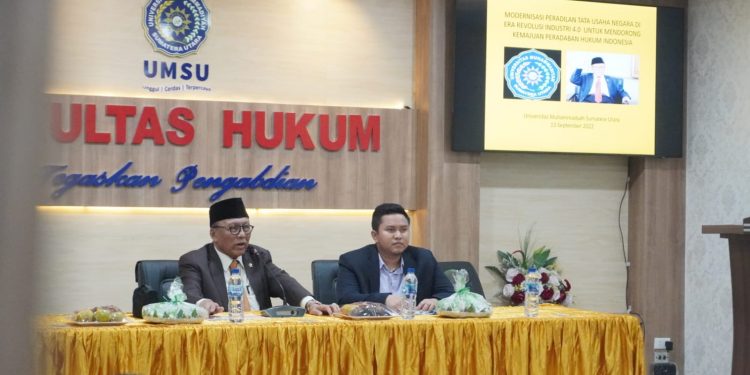 Prof. Dr. H. Supandi, Menjadi Narasumber Pada Kuliah Umum di Fakultas Hukum UMSU