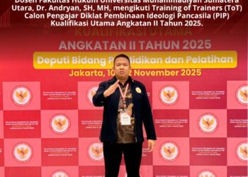 Dosen Fakultas Hukum UMSU Mengikuti ToT Calon Pengajar Diklat PIP BPIP